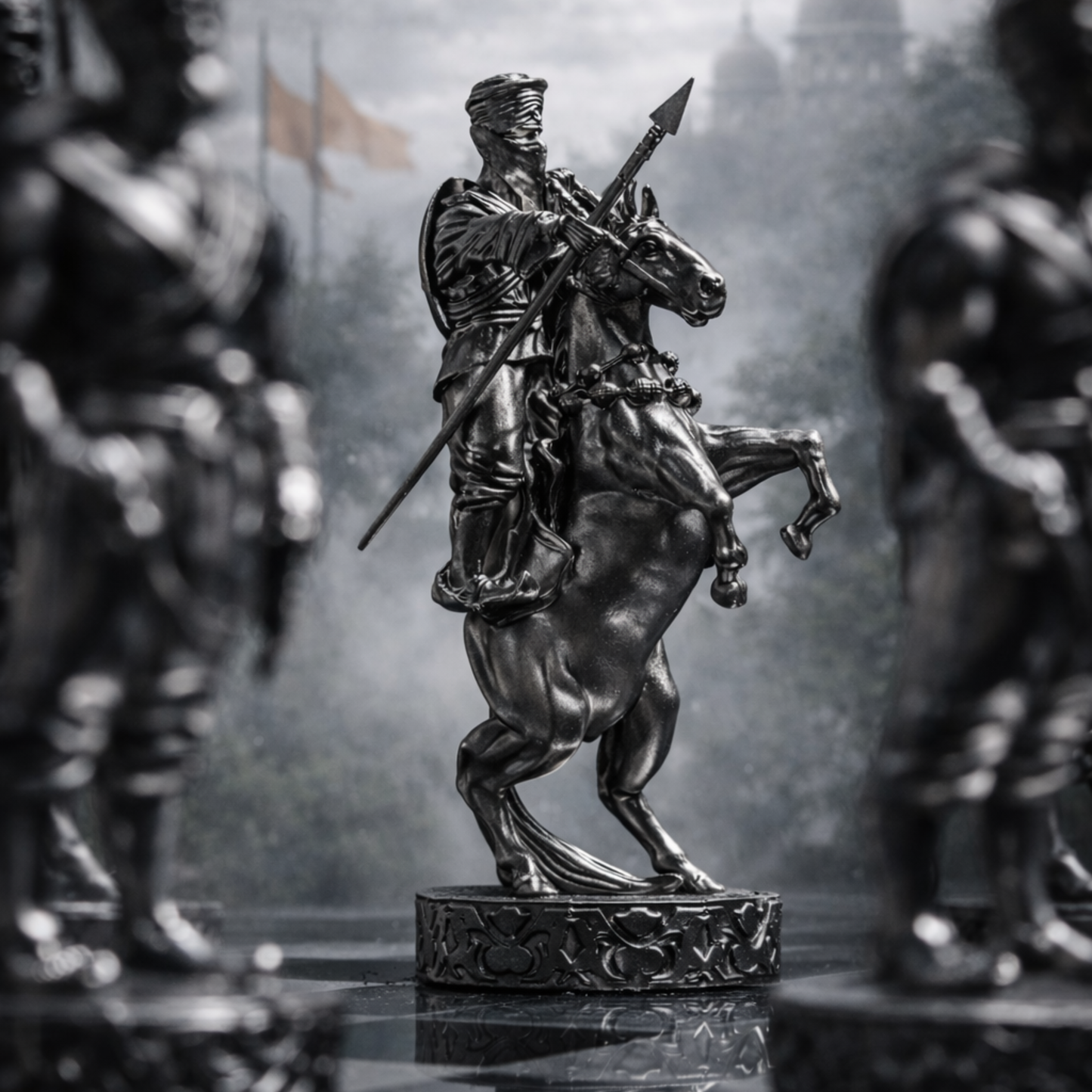 Gun Metal and Bronze Edition Chess Set