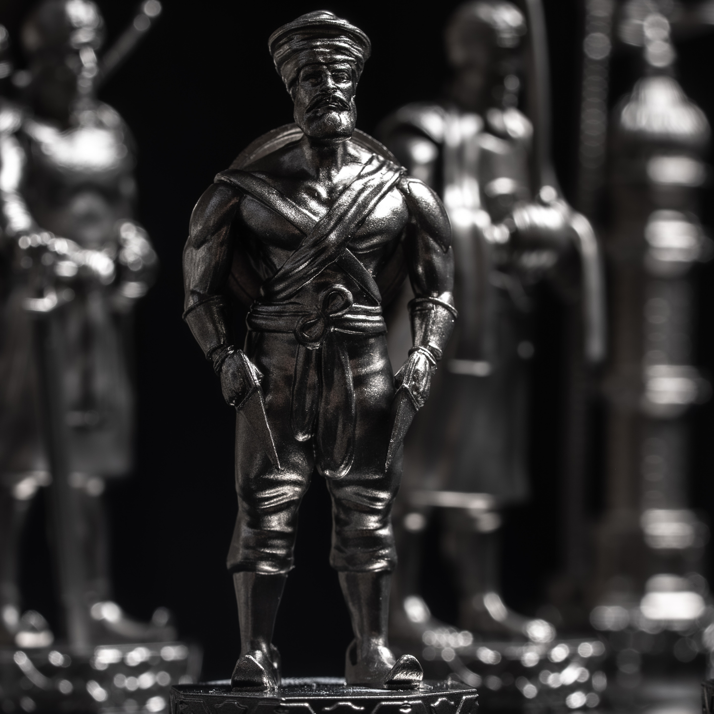 Matte Black & Silver Edition Chess Set