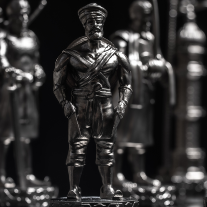 Matte Black & Silver Edition Chess Set