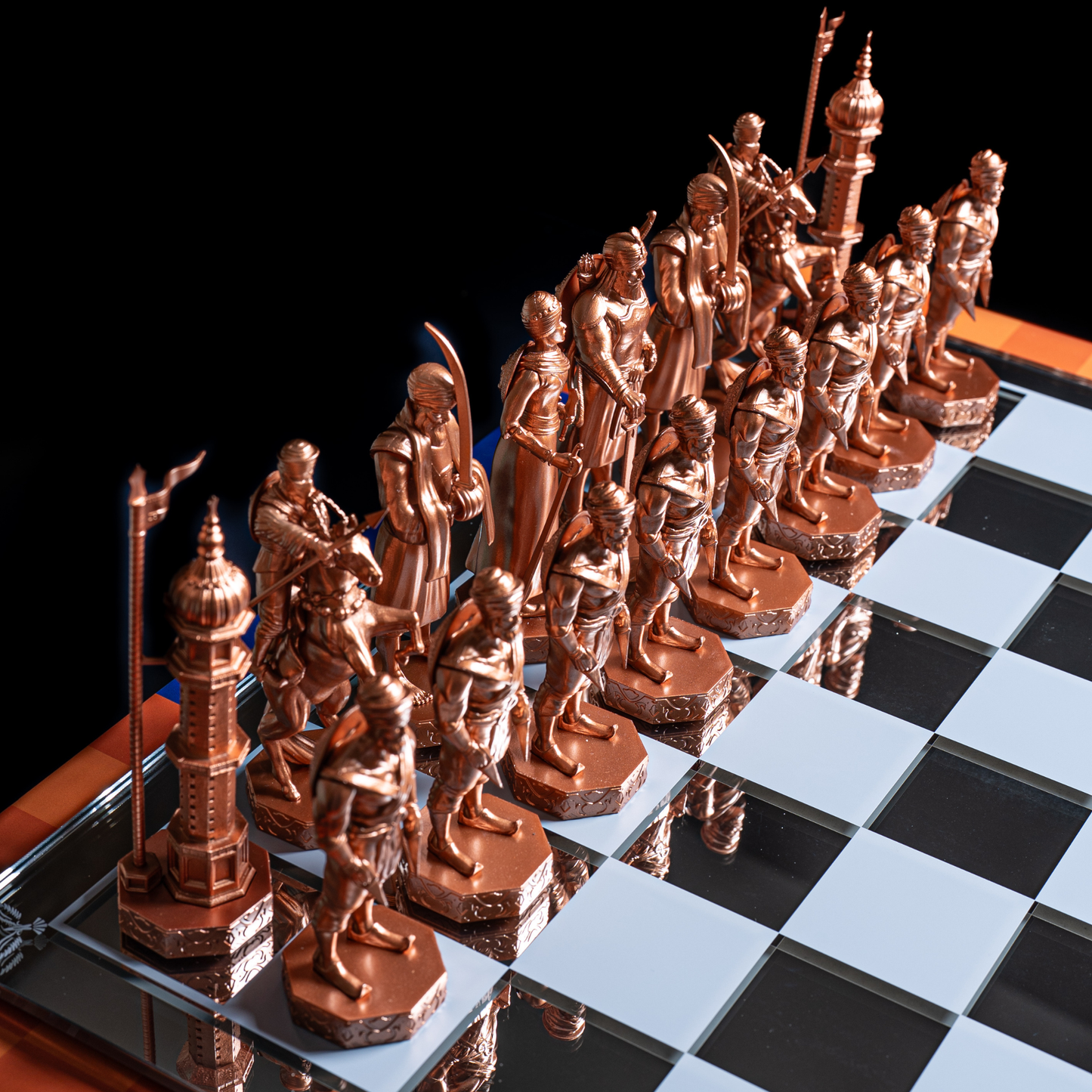 Matte Black and Bronze Edition Chess Set