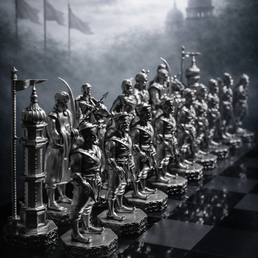 Gun Metal & Silver Edition Chess Set