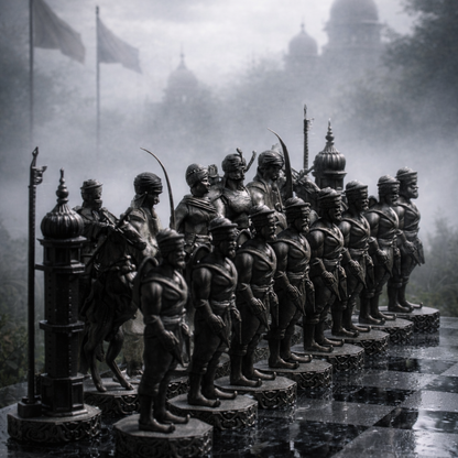 Matte Black & Silver Edition Chess Set