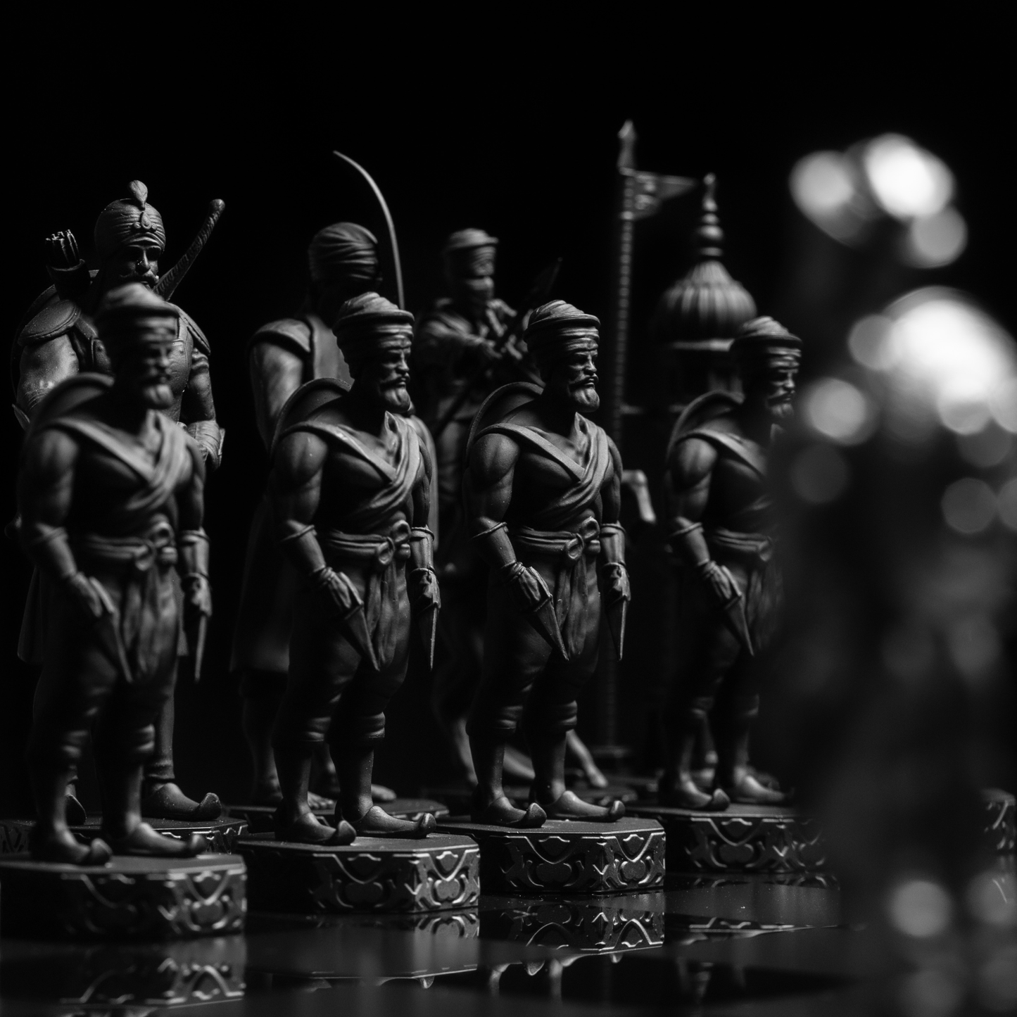 Matte Black & Silver Edition Chess Set