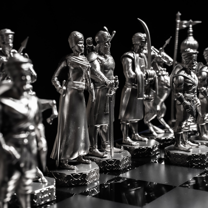 Gun Metal & Silver Edition Chess Set