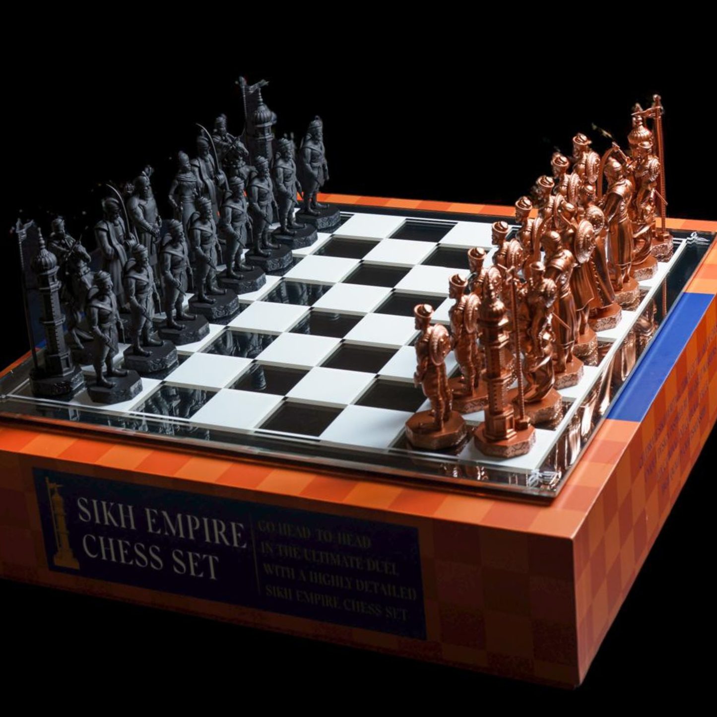 Matte Black and Bronze Edition Chess Set