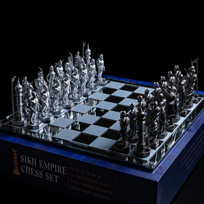 Gun Metal & Silver Edition Chess Set