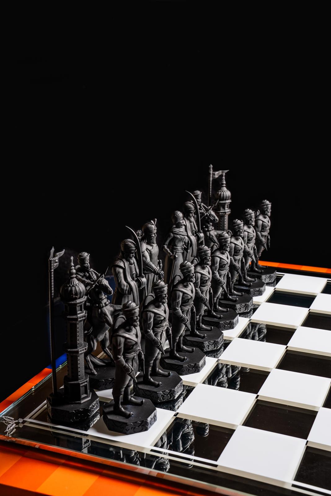 Matte Black and Bronze Edition Chess Set